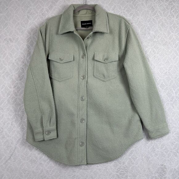 Hilary Radley Jackets & Blazers - Hilary Radley Shacket Women Large Green Thick Shirt Jacket Preppy Casual Minimal